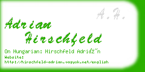 adrian hirschfeld business card